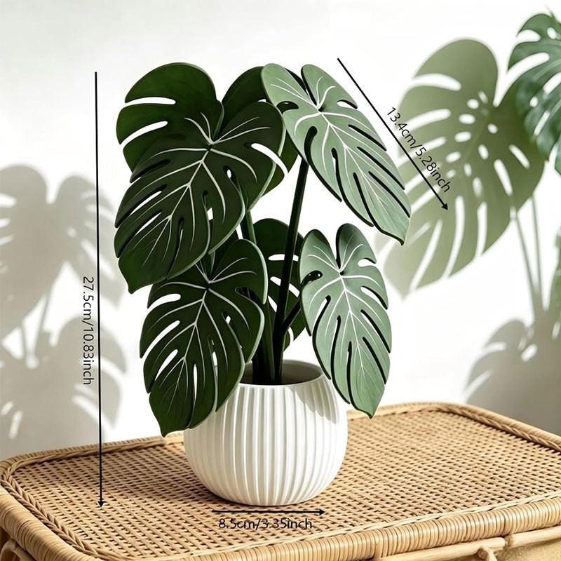Monstera Leaf Coaster Set & Holder