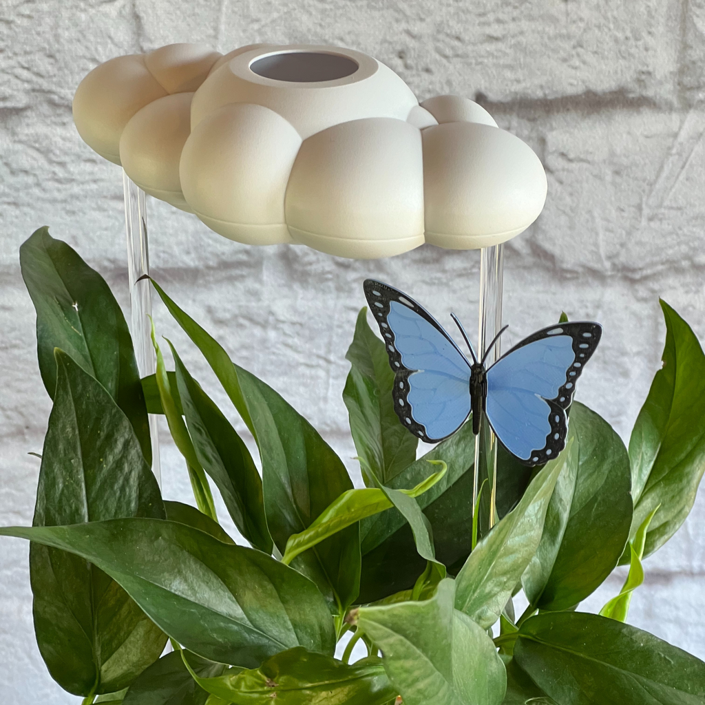 Original Dripping Rain Cloud with Blue Butterfly Charm