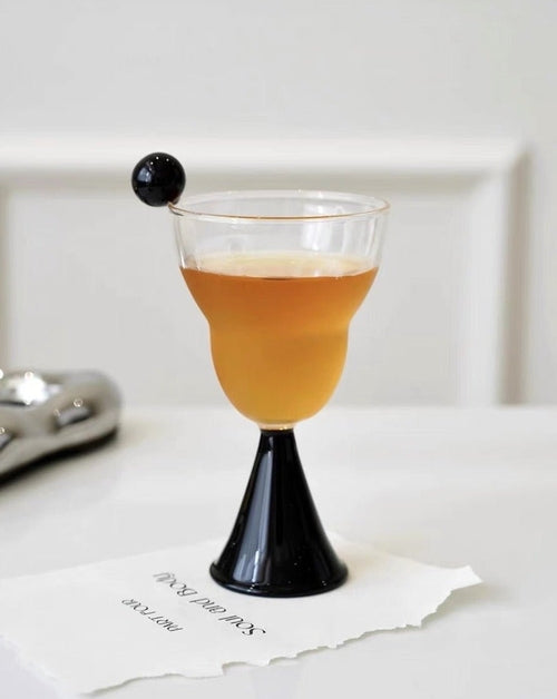 Hand Blown Bonbon Martini Glasses - Unique Whimsical Eclectic Coloured