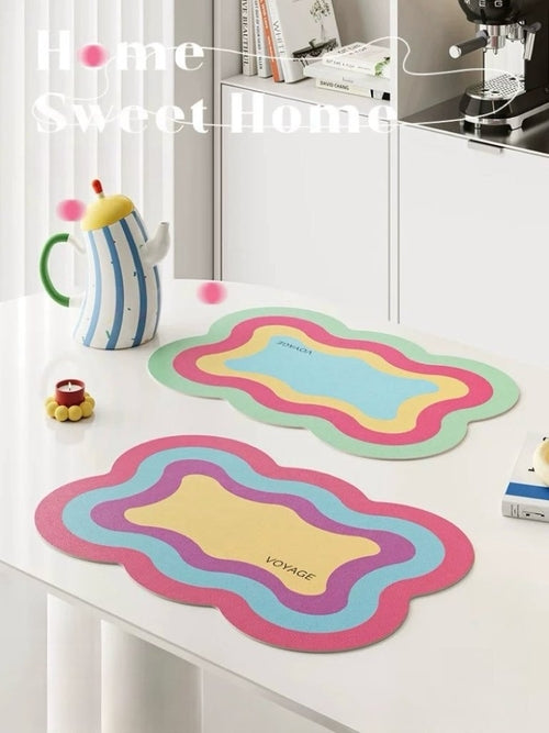 Dopamine Scalloped-edge Placemat Set Of 4 Pcs for Whimsical Table