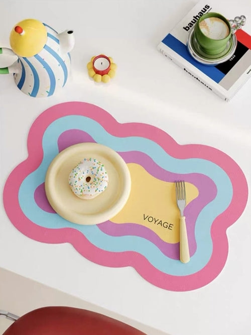 Dopamine Scalloped-edge Placemat Set Of 4 Pcs for Whimsical Table