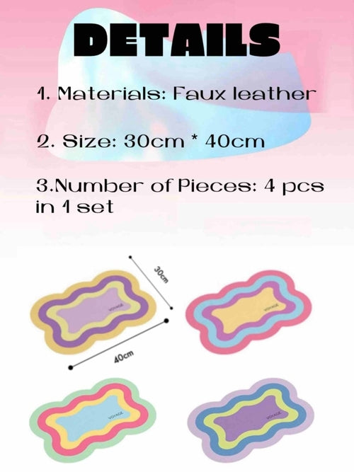 Dopamine Scalloped-edge Placemat Set Of 4 Pcs for Whimsical Table