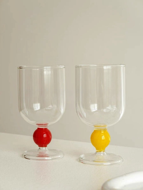 Gumballs Wine Glass - Eclectic Whimsical Coloured Cocktail Glasses