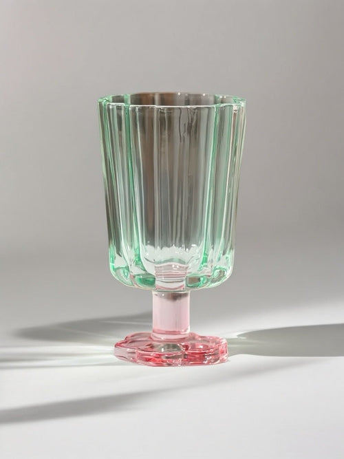 Hand Blown Petal Goblets - Cute Whimsical Colored Wine Glasses