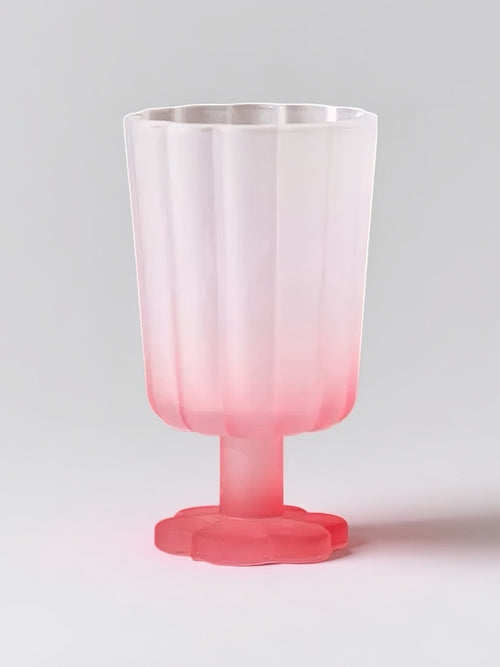 Hand Blown Petal Goblets - Cute Whimsical Colored Wine Glasses