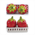 Strawberry Salt & Pepper Shaker Set with Berry Basket Holder
