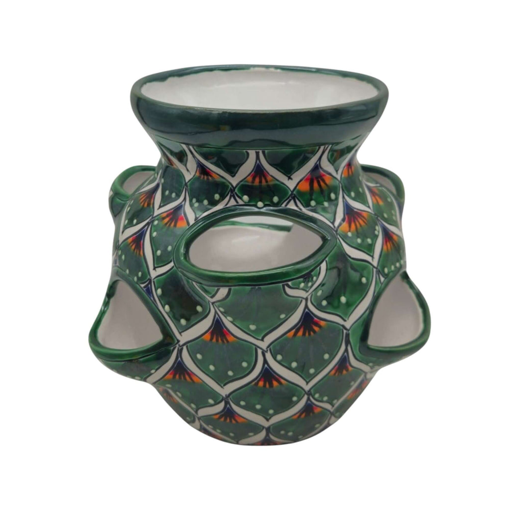 Talavera Strawberry Planter | Green Peacock Design